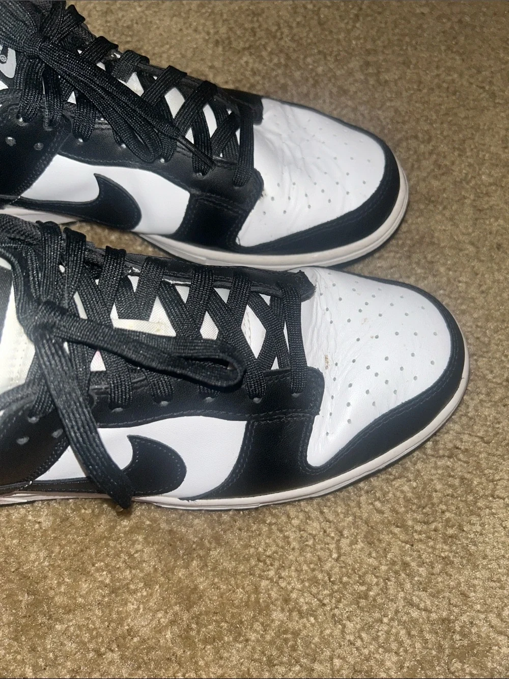 Nike Black and White Low-Top Sneakers with Swoosh